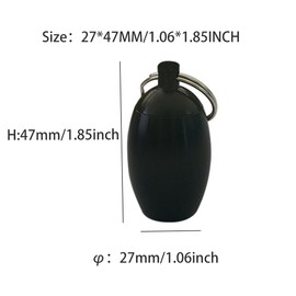 FAYALA 2 Packs Waterproof Aluminum Pill Container Keychain with Hook Portable First-AID Pill Holder and Earplugs Carrying Casing Handy for Outdoor Travel Hiking Camping (Black and Silver)