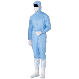 Midori Anzen C1515B Clean Wear, Ultra Electrostatic Cleansuit, Blue, M