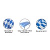 Blue & White Polyester Oktoberfest Tablecloth 40" x 40", Oktoberfest