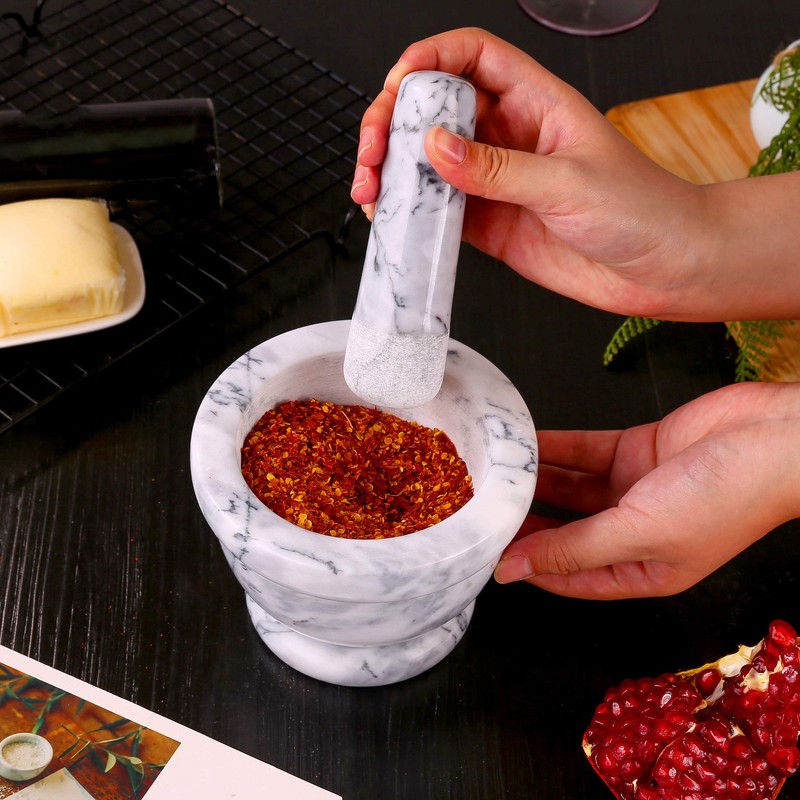 SIPARUI Marble Replacement Pestle 5.3inch Only Polished Stone Pestle (Mortar