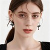 LPYO Rhinestone Bat Stud Earrings for Women Gothic Vampire Halloween
