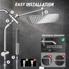 Veken 10'' All Metal Rain Shower Head with Handheld Spray