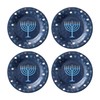 UPware Hanukkah Melamine Round Dessert Plates, Small Serving Plates, Hanukkah