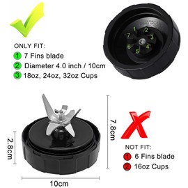 Replacement Blades Compatible with Ninja Foodi Power Nutri Mixer CB350EU CB100EU CB150EU Ninja Detect Power Mixer TB301EUCP TB201EU TB401EU TB301EU, for Ninja Blender Blender Blade Replacement Parts