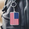 FHZJKJX 2 Pack USA American Flag Keychain US Key Ring-(USA)