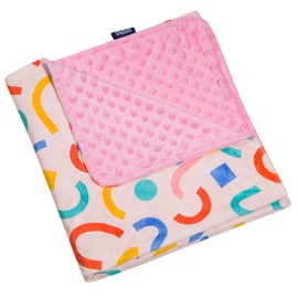 Wildkin Plush Baby Blanket – Soft & Cozy Comfort, Ideal for Toddlers, Travel & Daycare - Confetti Peach