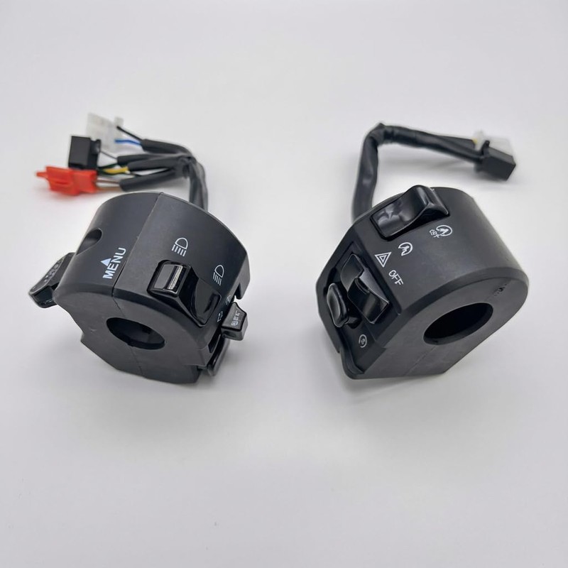 Universal 7/8" Motorcycle Handlebar Control Switch Set, Left & Right