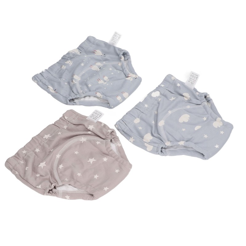 3pcs Baby Absorbent Training Pants Reusable Washable 6 Layers Gauze