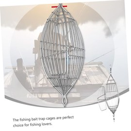 Totority Stainless Steel Olive Fishing Bait Trap Cage Portable Fishing Feeder Holder for Catching Shrimp Eels Lobster Minnows and Crawfish