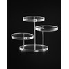 QWORK Round Acrylic Products Display Riser Stands, 3 Tier Jewelry