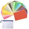 AUGSHYO 3072 Pieces Round Color Labels 15mm 32 Sheets 16