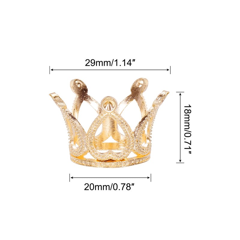 sourcing map Crystal Ball Display Holder Crown Shaped Egg Stand