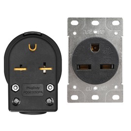 Strhowill NEMA 6-30P Plug & 6-30R Receptacle Set – 30A 250V Industrial-Grade Power Combo, Heavy-Duty Nylon & Copper Terminals, UL Listed for Machinery, EV Chargers, Workshops
