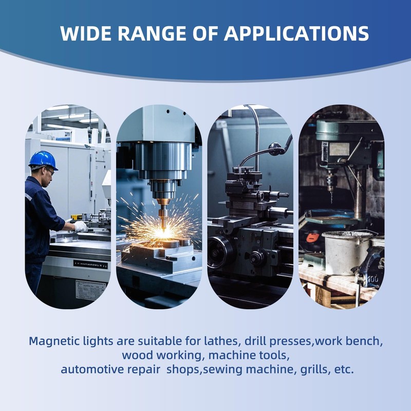 Magnetic Work Light, LED Machine Light with Flexible Gooseneck and