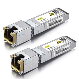 10Gtek 10GBase-T SFP+ Module, 10G-T, 10G Copper, RJ-45 SFP+ CAT. 6a, Up to 30m, Optical Transceiver, Compatible with Cisco SFP-10G-T-S, Meraki, Netgear, Ubiquiti UF-RJ45-10G, Mikrotik, D-Link,