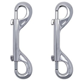 Double Ended Bolt Snaps Hook Heavy Duty Trigger Clips Chain Metal Clips Sliver 4.7 Inch 2pcs