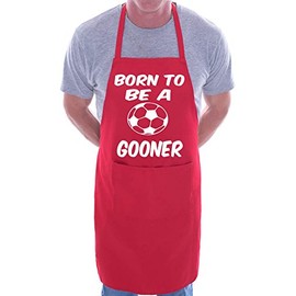 Arsenal Born To Be Gooner BBQ Cooking Funny Novelty Apron Red, One size
