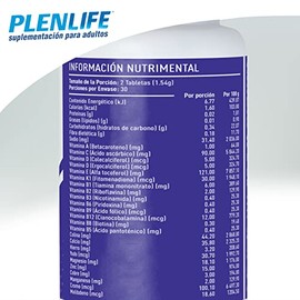 PLENLIFE - Complejo B + Multivitaminas en Tabletas Masticables - Suplemento Alimenticio de Vitaminas y Minerales Sabor Uva - Frasco con 60 Tabletas / 