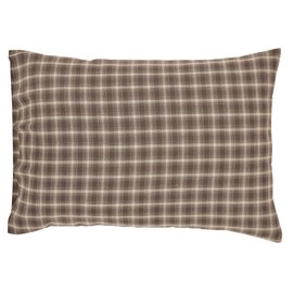 VHC Brands Dawson Star Collection Rustic Bedding Cotton Plaid Standard Pillow Case Set of 2 Pieces