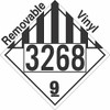 GC Labels-P322c3268, Miscellaneous Dangerous Goods Class 9 UN3268 Removable Vinyl DOT Placard, Package of 50 Placards