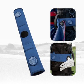 Stripebird - Premium Golf Cart Strap Sleeve Protector (Blue) - Save Your Golf Bag from Golf Cart Straps - Includes Magnetic and Steel Plate for Magnetic Golf Accessories