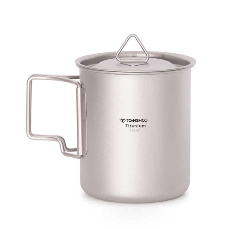 TOMSHOO Ultralight Titanium Cup Outdoor Portable Camping Picnic Water Cup