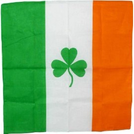 RFCO 22"x22" Ireland Irish Shamrock Clover St. Patty's Patrick's Day Bandana Bandanna