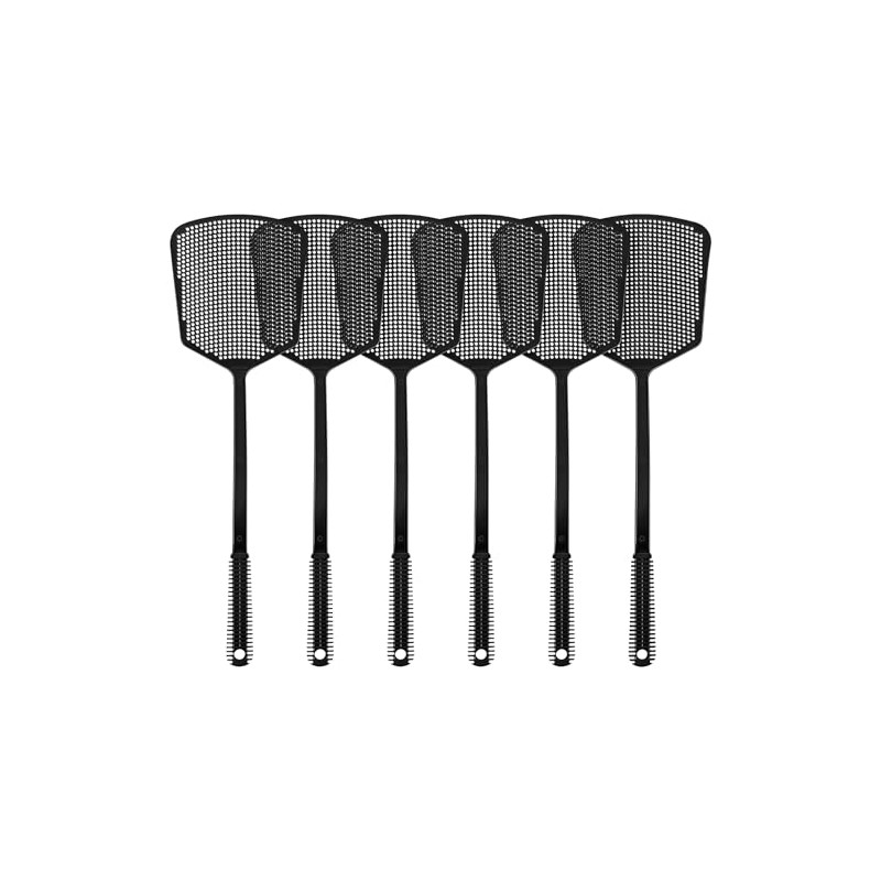 6-Pack Heavy Duty Long Handle Fly Swatter, Fly Swatter for