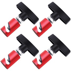4 Pcs Car Hood Prop Struts Clamp Lift Support Clamp Hood Lift Support Clip 0.55 Inch Hood Strut Clamp for Car Rod Retaining Holder Tool (Red)