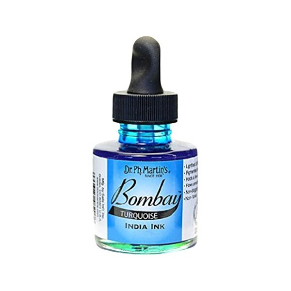 Dr. Ph. Martin's Bombay India (20BY) Ink Bottle, Turquoise