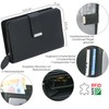 Money Maker Women's Leather Wallet Handy Folding Purse with Multiple