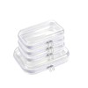 4 Pack Clear Bags Hard Shell Zipper Case for Pencil