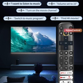 RIVIERA Voice Remote Control Replacement for TCL Google TV Q5/Q6/Q7/QM7/QM8/S3/S4 Series 4K UHD HDR LED QLED QD-Mini LED Full-HD Smart TVs, for Android Smart TV 2 Packs