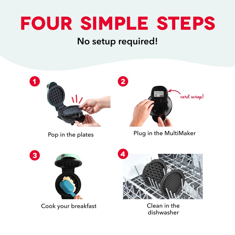 DASH MultiMaker® Mini System - Waffle Maker with Five 4”