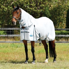 WeatherBeeta ComFiTec Essential Mesh II Combo Neck, White/Grey/Bright Blue, 78"