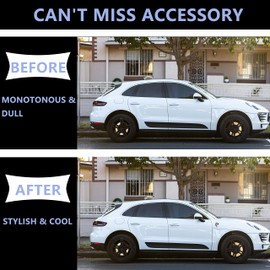 UpAuto 2pcs Cool Wolf Head Car Side/Rear/Front Decorations Badge Emblem 3D Self-Adhesive Nameplate Sticker for Car (Golden)