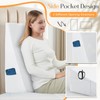 Horbaunal White Bed Wedge Pillow Cover with Zipper Design, Wedge