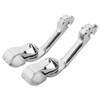 XFMT Chrome 1.25" Adjustable Highway Long Angled Foot Pegs Mounts