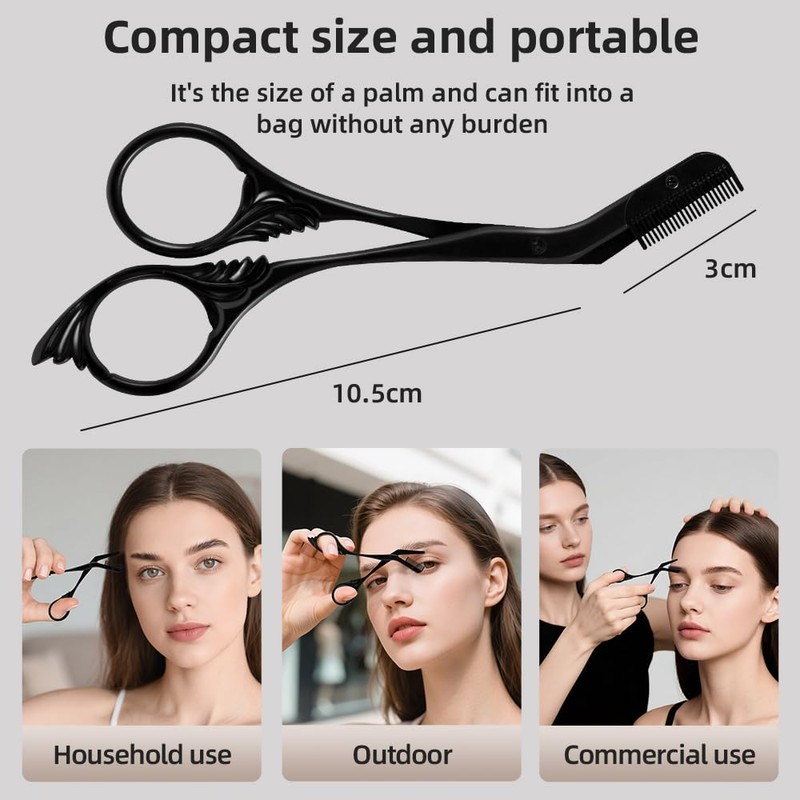 OFIDUS Eyebrow Scissors Trimmer with Comb Gift for Men Women