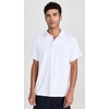 Reigning Champ Men's Solotex Mesh Tiebreak Polo, White, XL