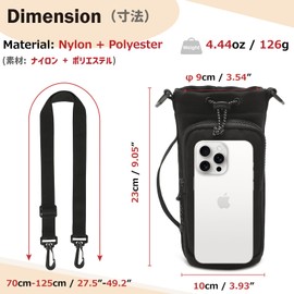 Azarxis Water Bottle Holder with Strap and Multifunctional Front Pocket for Hiking, Camping, Out Sports (Beige)