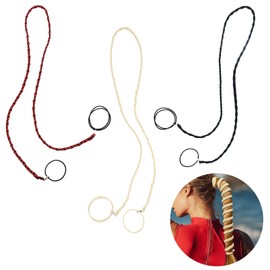 MUOVERN 3 PCS Spiral Hair Tie Ponytail Holders for Women, Elastic Braided Hair Ties for Thin Fine Hair, Pony tails Hair Ties for Gym Swimming Wind Water (35", Mix Color A)