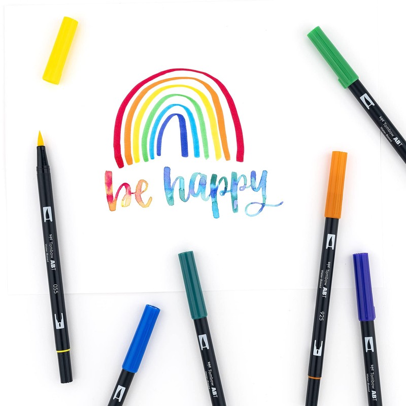 Tombow Dual Brush Marker 10-Piece Set: Primary