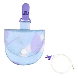 2 Pack Waterproof Feeding Tube Pouch with Snap for NJ Nasogastric Tube Storage Pocket NG Tube Holder