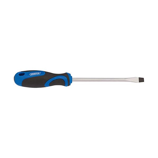 Draper 48924 Plain Slot Screwdriver with Soft Grip Handle, 8.0mm