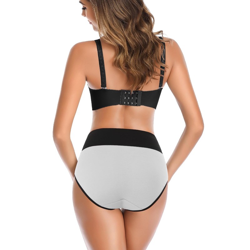 OLIKEME Tummy Control Underwear High Waisted Cotton Panties Briefs for