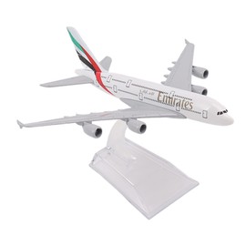 ZJchao Modelo de Avión A380 con Soporte de Exhibición, Juguete de Modelo de Avión de Adorno Fundido a Presión de Aleación para Mesa de Colección para Niños