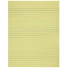 School Smart Letter Size Legal Pad, 50 Sheets Each, Canary, Pack of 12