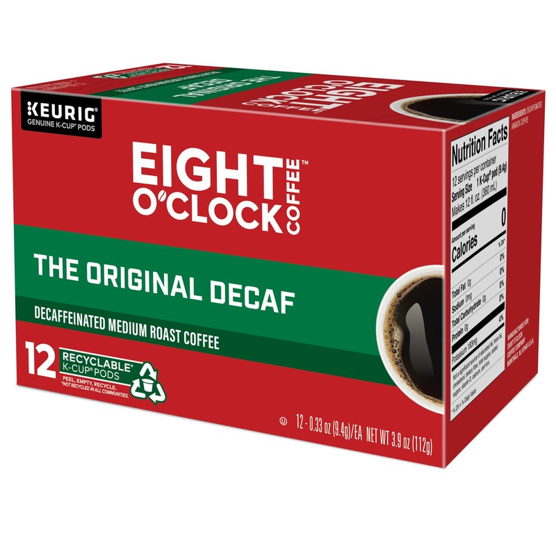 Eight O'Clock Coffee The Original Decaf, Single-Serve Coffee K-Cup Pods,