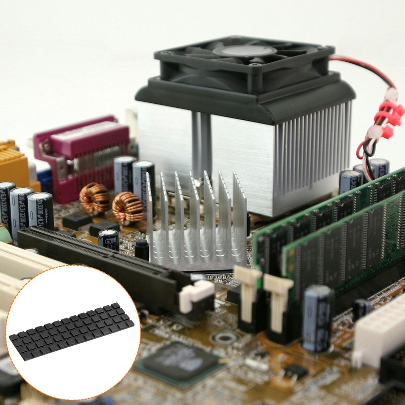 sourcing map Copper Heatsink Coated Graphene 70x20x2mm with Thermal Pad